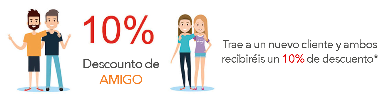 Trae a un amigo – 10% de descuento para los dos